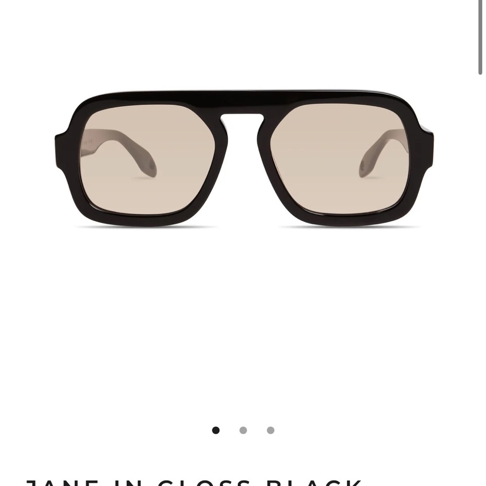 Elisa Johnson Black Square Aviator Sunglasses - Picture 5 of 5